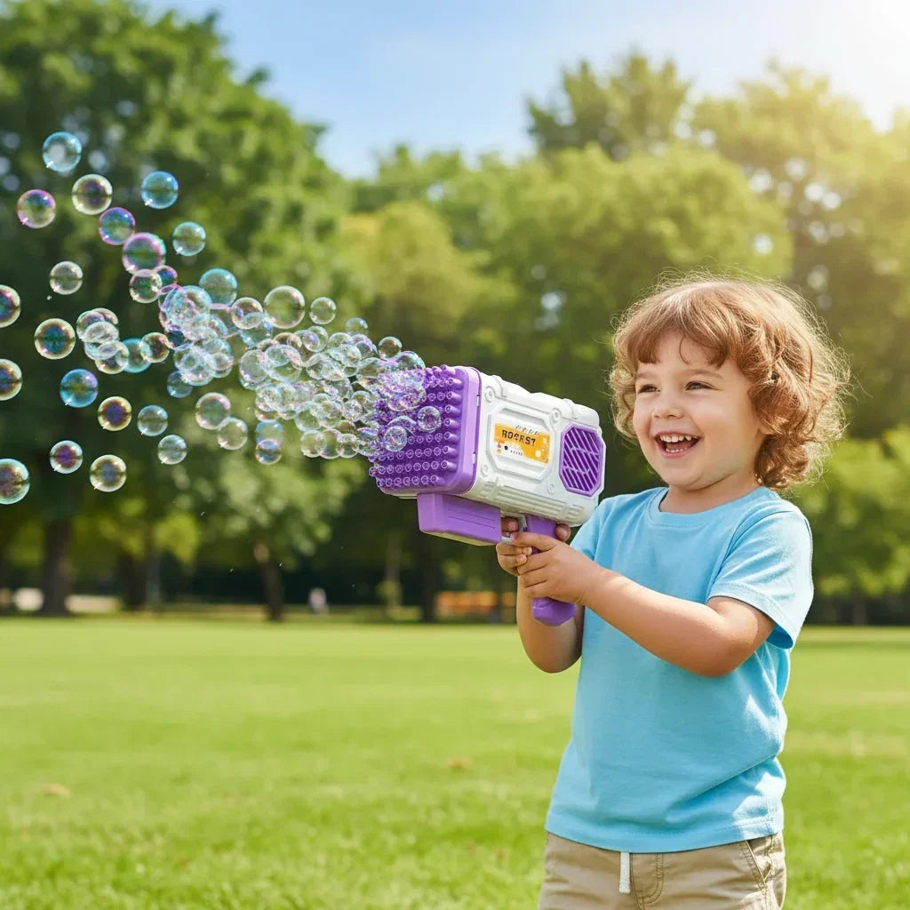 Fully Automatic Soap Bubble Machine — 86 Precision Nozzles, Continuous Operation