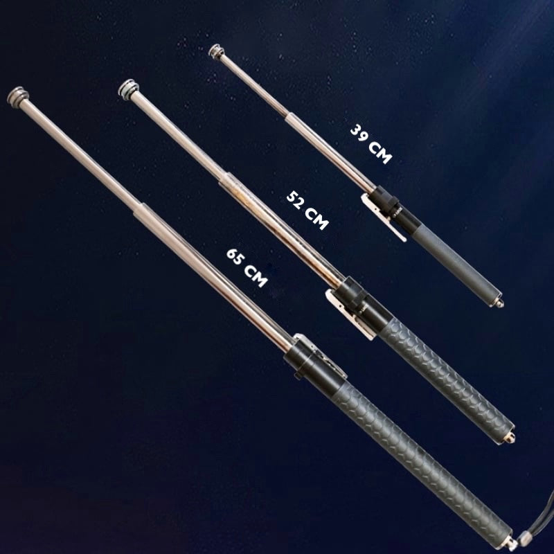 Telescopic Steel Walking Stick – Adjustable Shaft, Ergonomic Handle