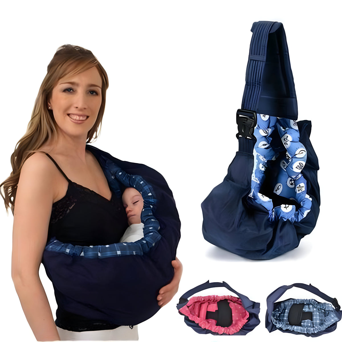 Ergonomikus babahordozó — párnázott pamut vállpánttal