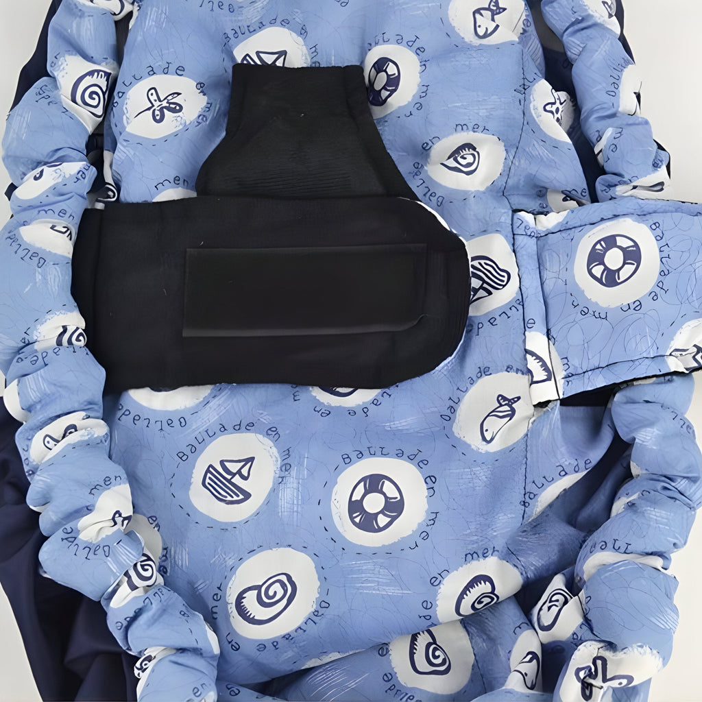 Ergonomikus babahordozó — párnázott pamut vállpánttal