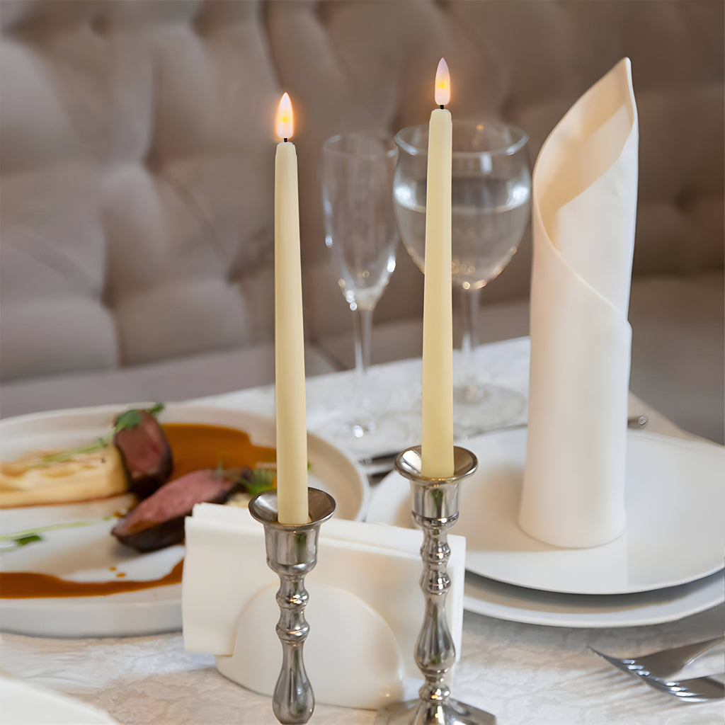 LED Taper Candle Set — Battery Powered, Remote, Timer