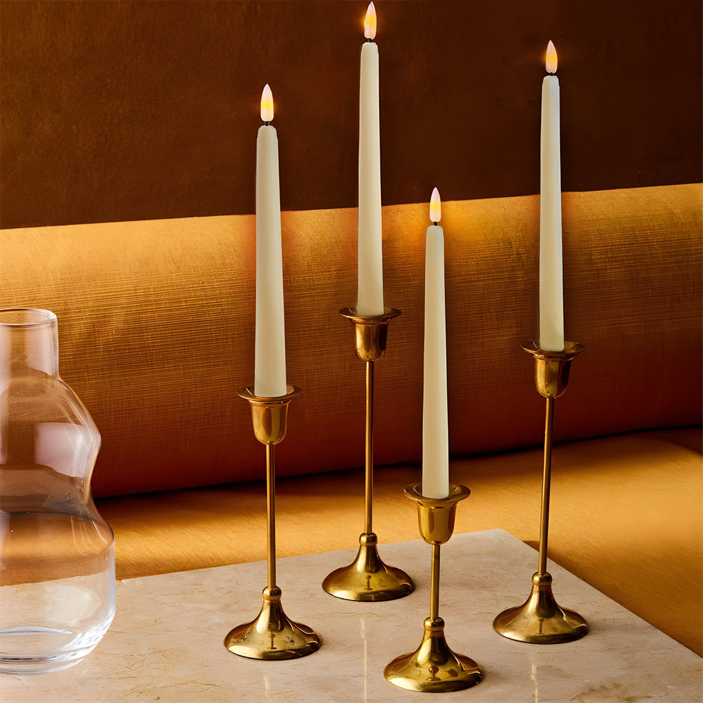 LED Taper Candle Set — Battery Powered, Remote, Timer