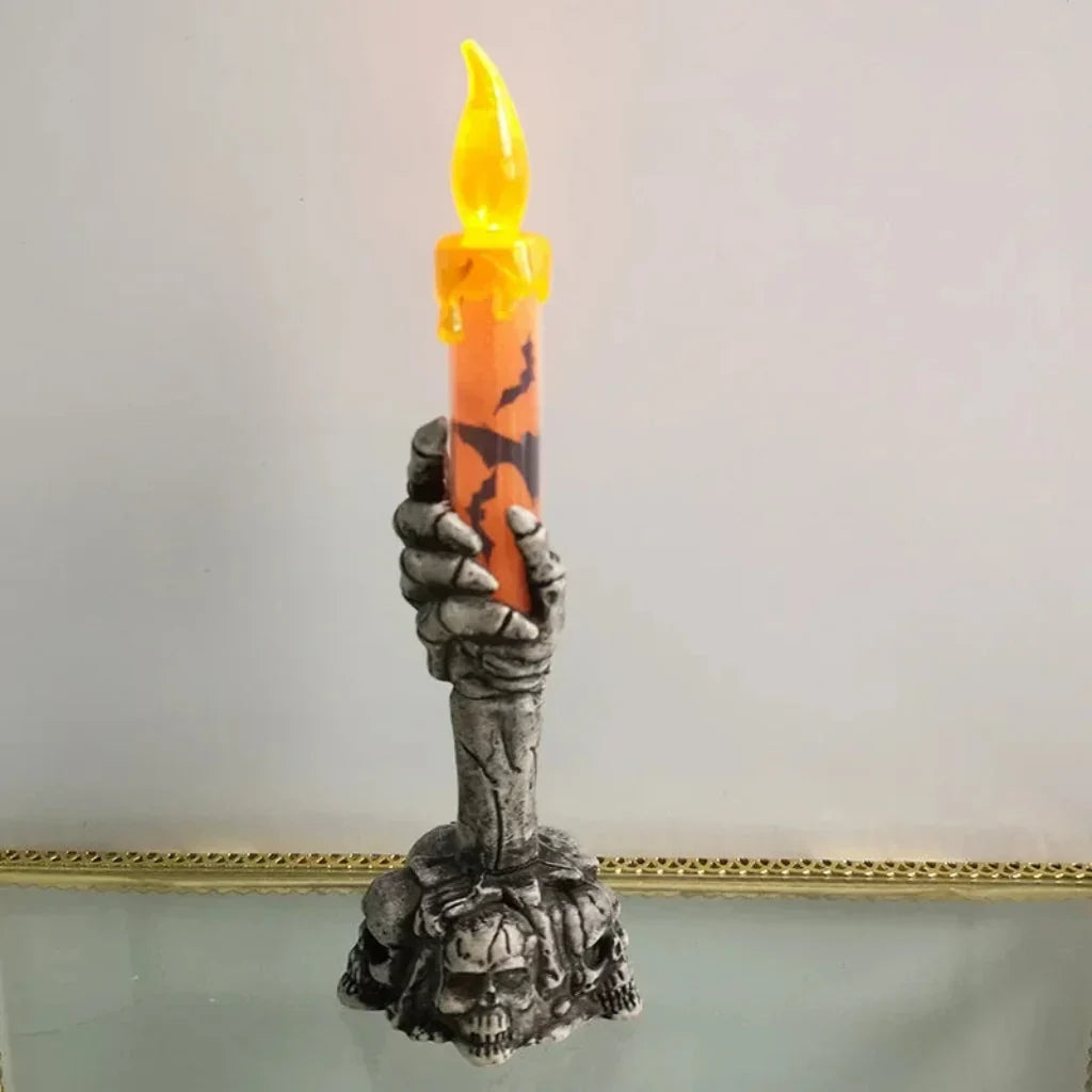 Velas esculturais de esqueletos de 20cm — decoração de Halloween