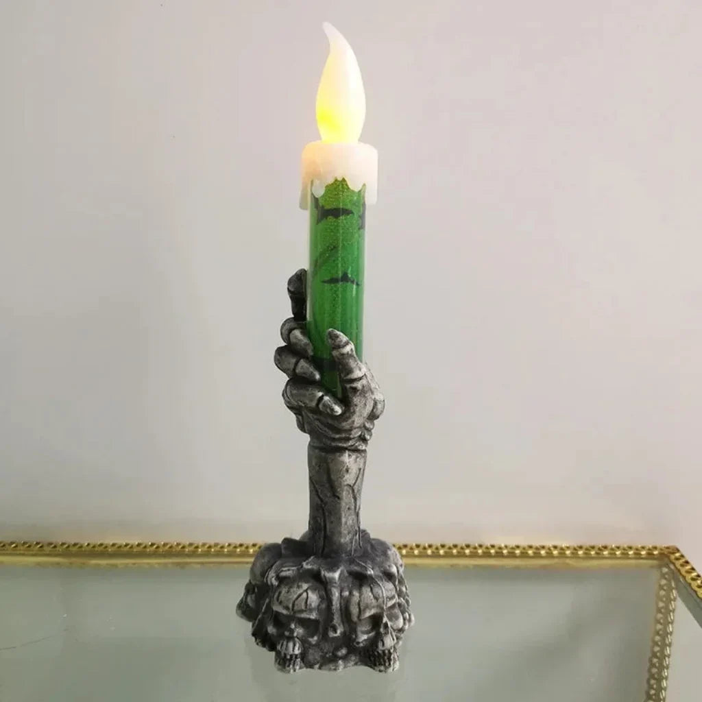 Velas esculturais de esqueletos de 20cm — decoração de Halloween
