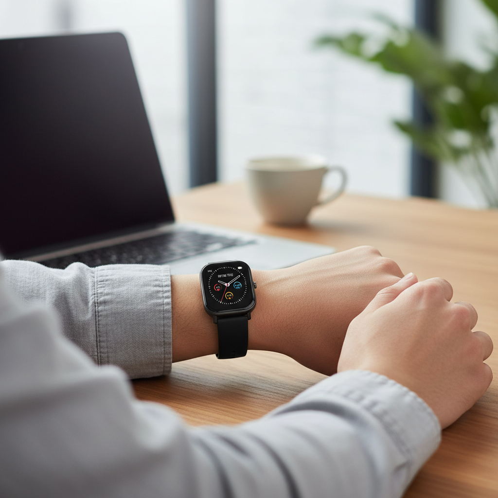 Smartwatch compacto com monitor de atividade física e monitor de pulso