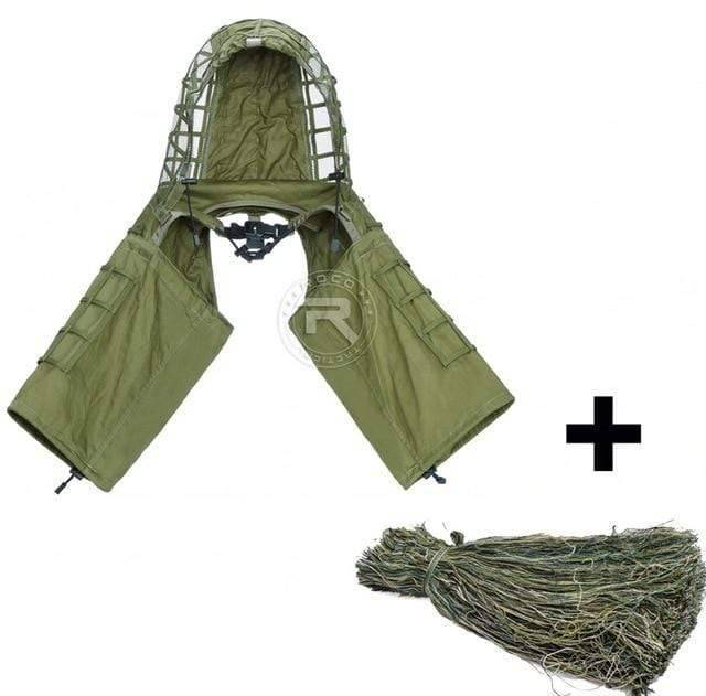 Tactical Ghillie Suit Base with Viper Hood for Stealth Concealment - Esilora