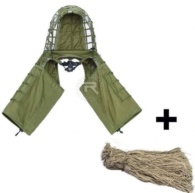 Tactical Ghillie Suit Base with Viper Hood for Stealth Concealment - Esilora