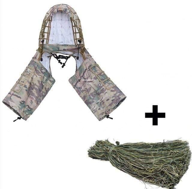 Tactical Ghillie Suit Base with Viper Hood for Stealth Concealment - Esilora