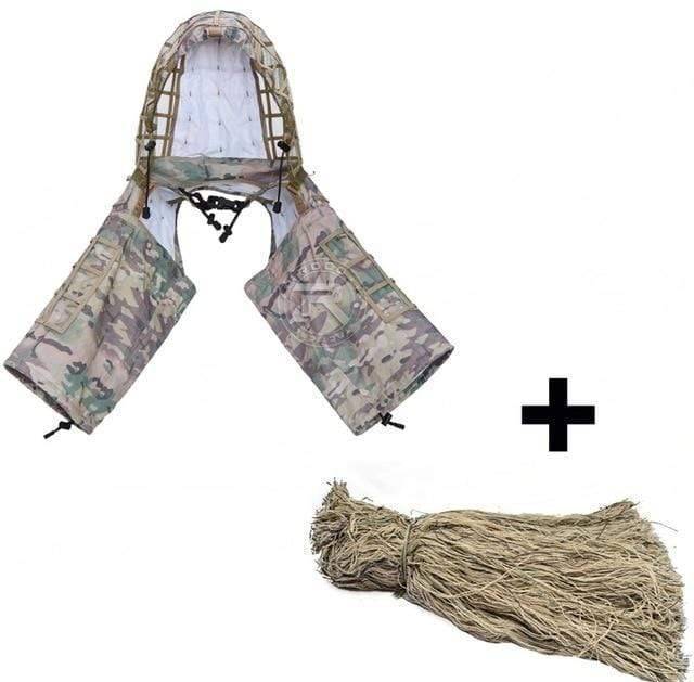 Tactical Ghillie Suit Base with Viper Hood for Stealth Concealment - Esilora