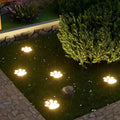 Luzes solares de jardim com pegadas