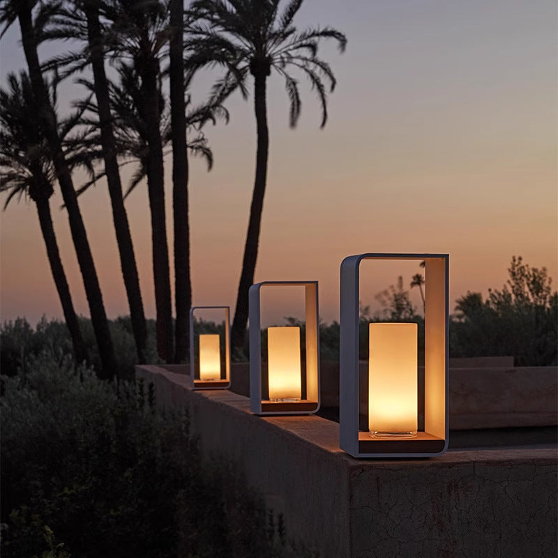 Contemporary Metal LED Solar Lamp — Automated Daylight Sensor