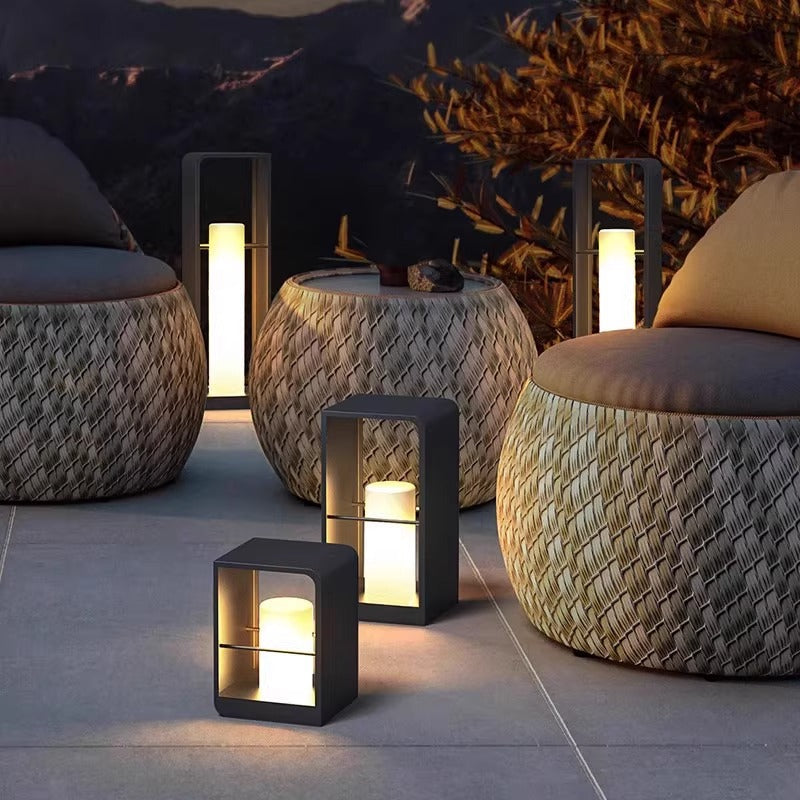 Contemporary Metal LED Solar Lamp — Automated Daylight Sensor
