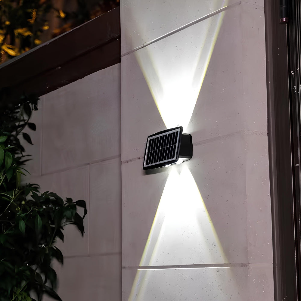 Candeeiro de parede LED solar — sensor automático, montagem sem fios no exterior