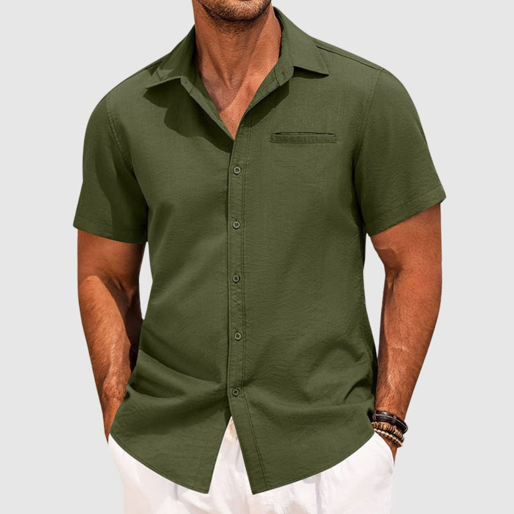 Camisa de verão de manga curta – Corte descontraído