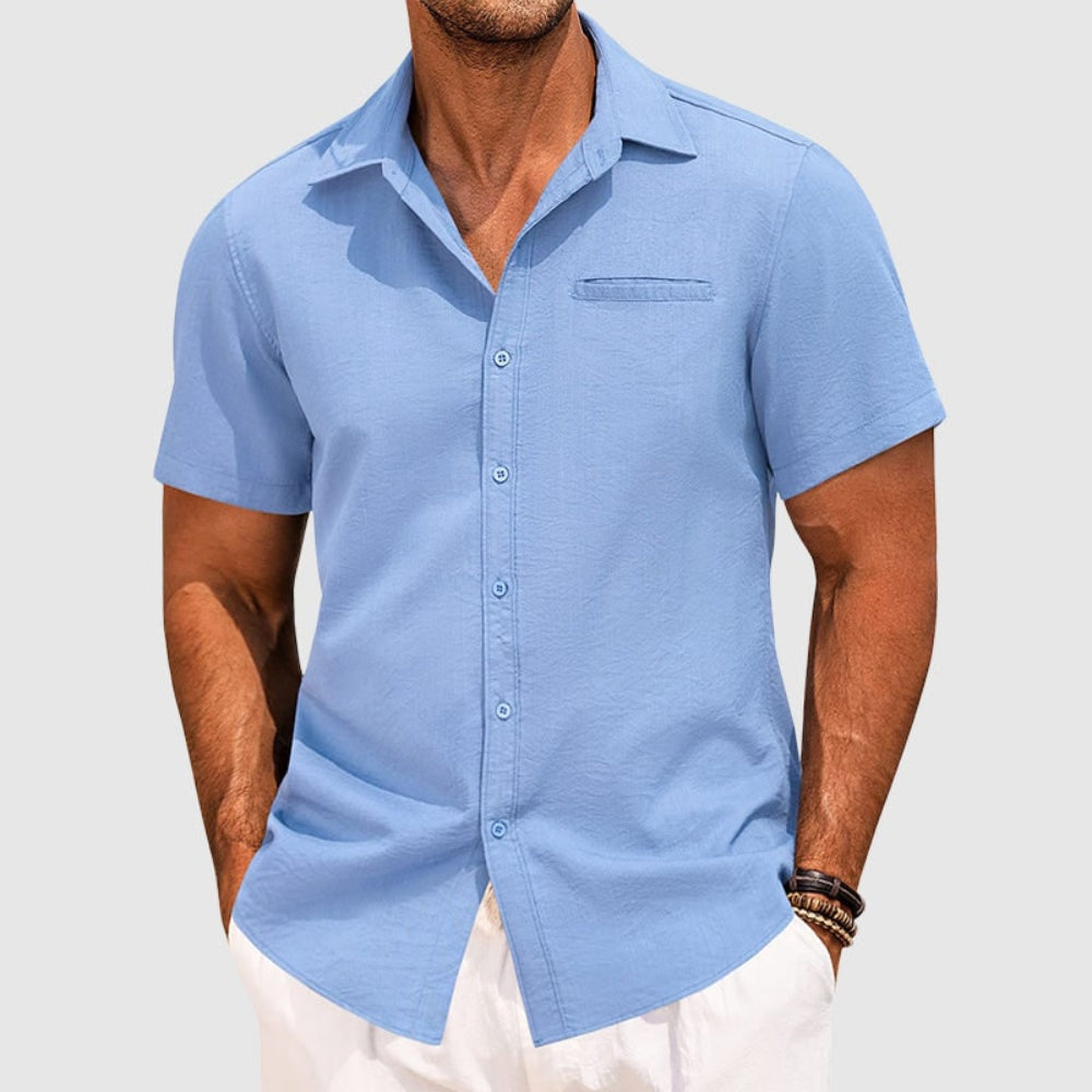 Camisa de verão de manga curta – Corte descontraído