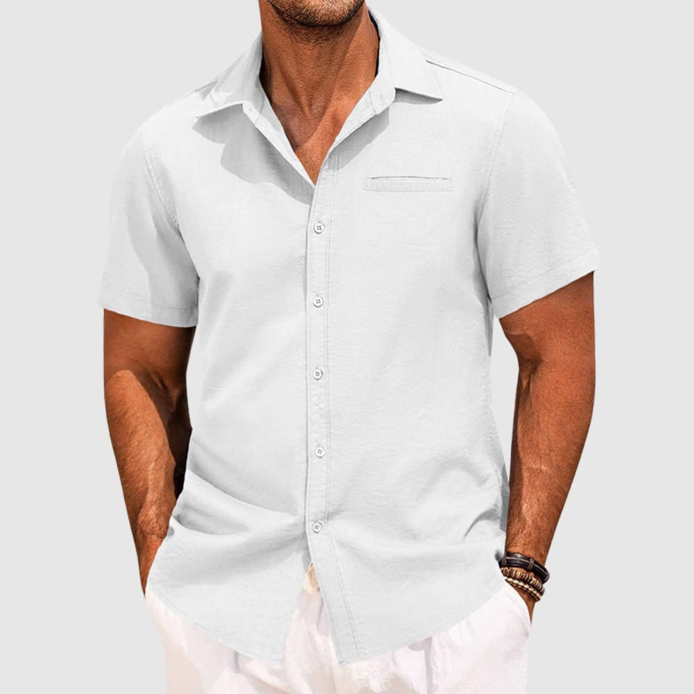 Camisa de verão de manga curta – Corte descontraído