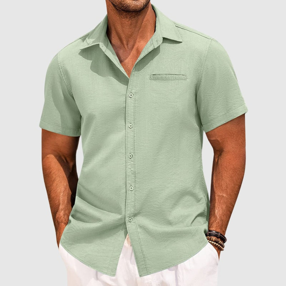 Camisa de verão de manga curta – Corte descontraído