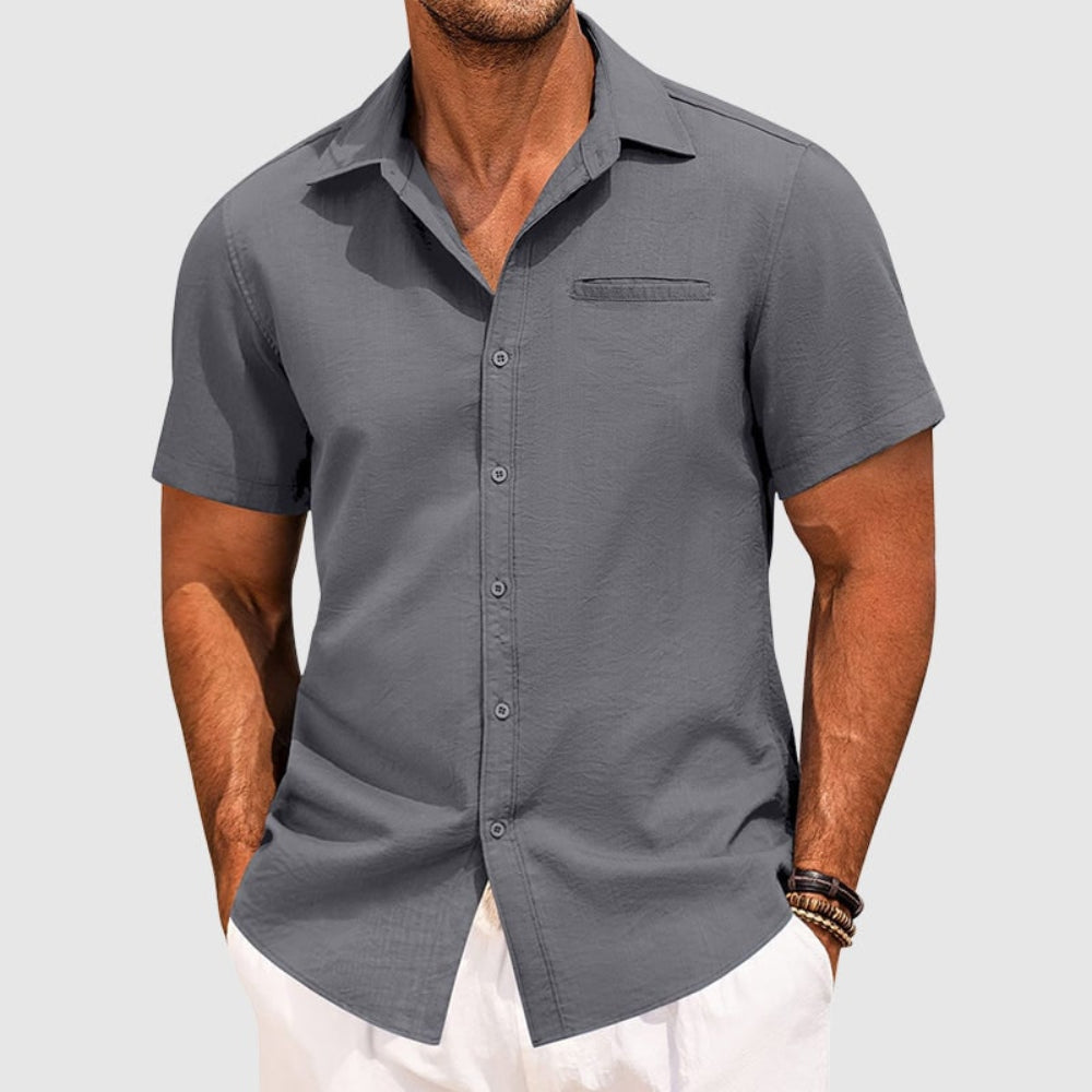Camisa de verão de manga curta – Corte descontraído