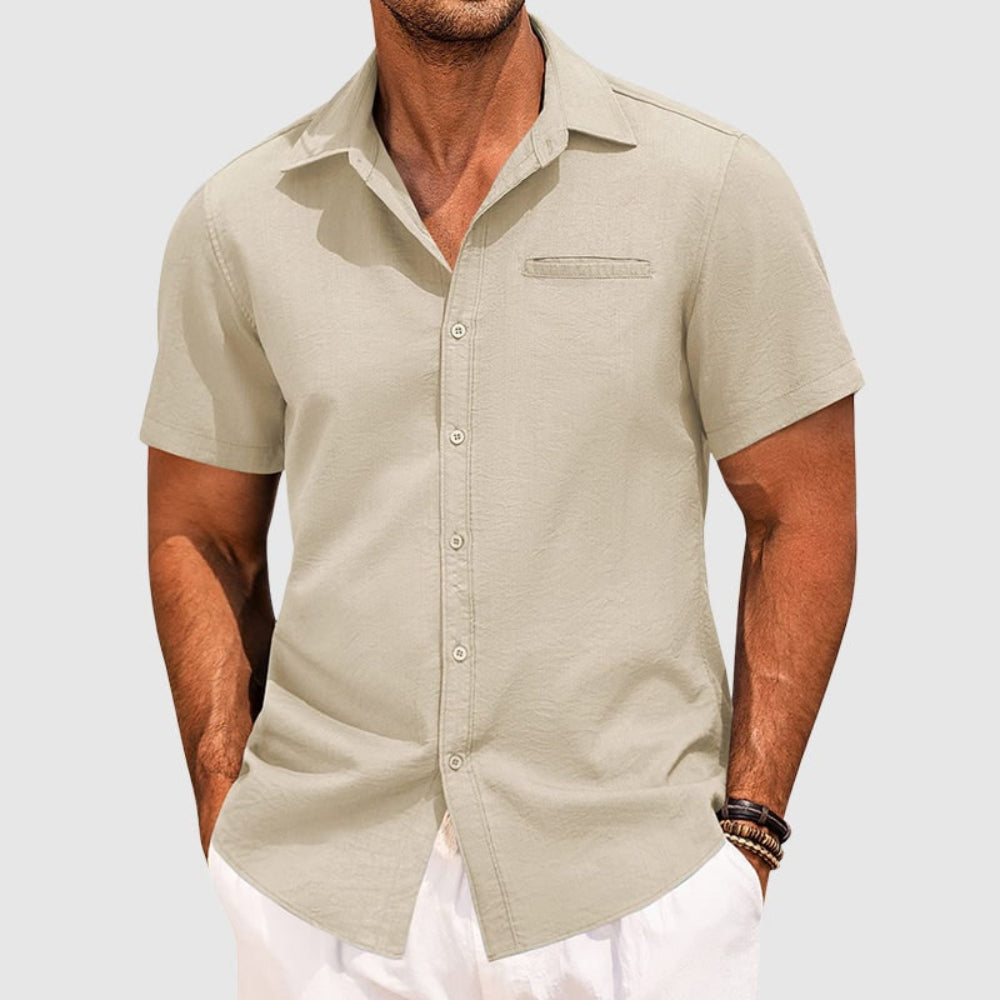 Camisa de verão de manga curta – Corte descontraído