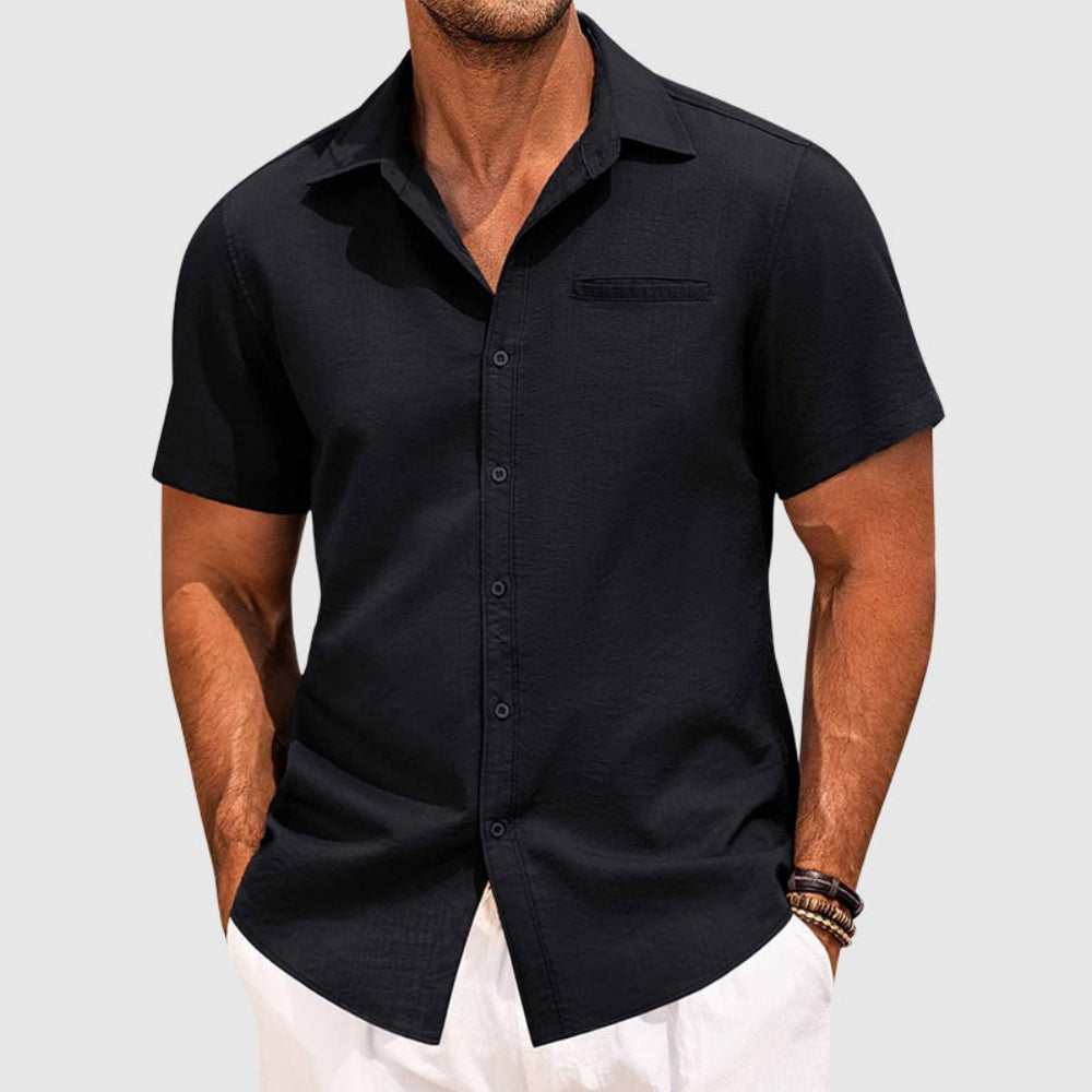 Camisa de verão de manga curta – Corte descontraído
