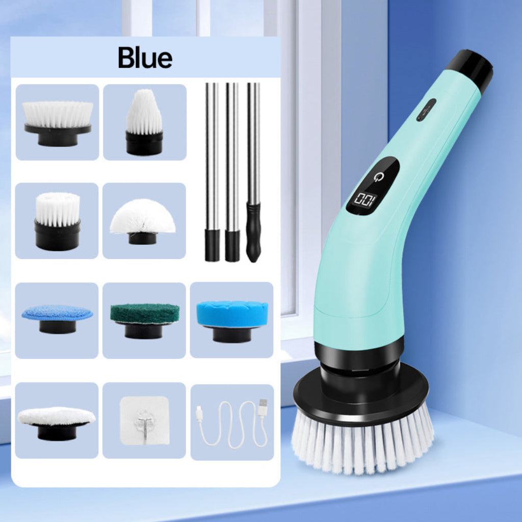 Spin Power Cordless Battery Powered Scrubbing Brush — Electric Rotary Cleaner