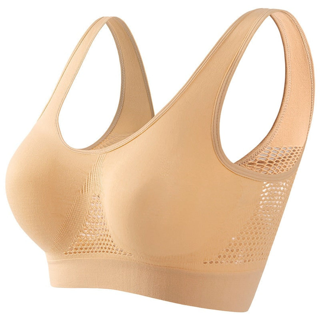 Seamless Padded Sports Bra — Breathable Support Design