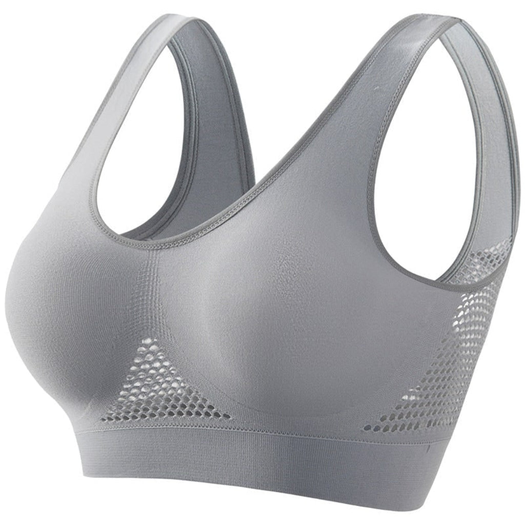 Seamless Padded Sports Bra — Breathable Support Design