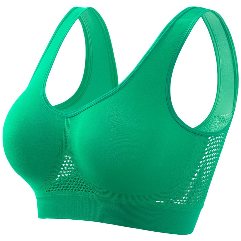Seamless Padded Sports Bra — Breathable Support Design