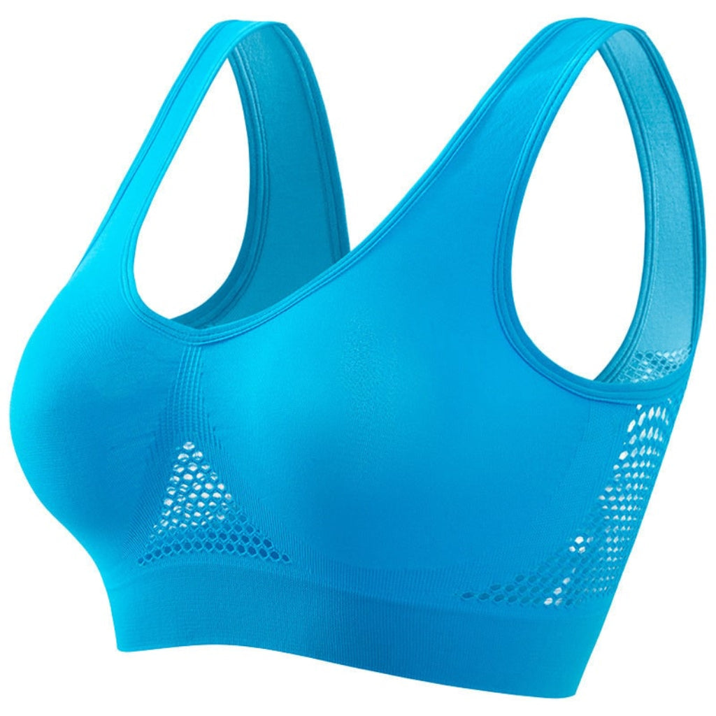 Seamless Padded Sports Bra — Breathable Support Design