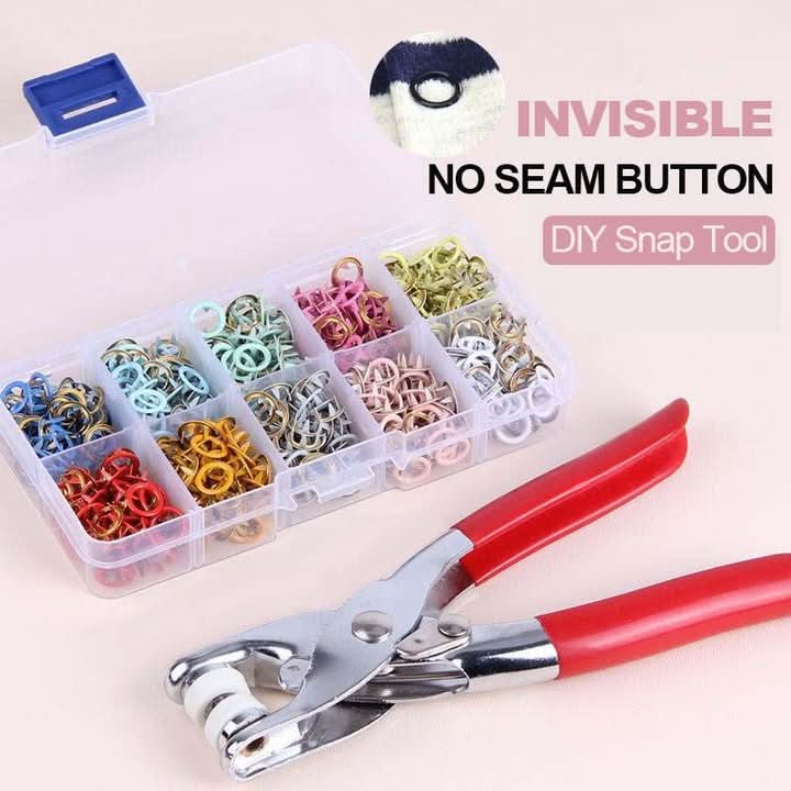 Snap Fastener Set - Secure Buttons Easily Without Drilling or Hassle - Esilora