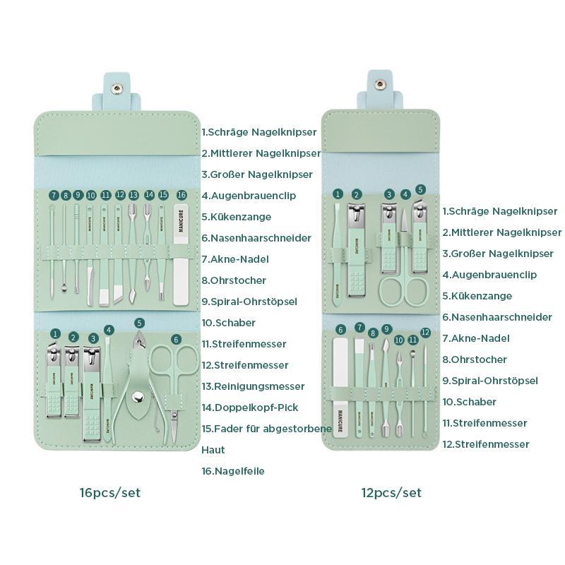 Set portabil de unghieră cu husă - 12/16 piese - Esilora