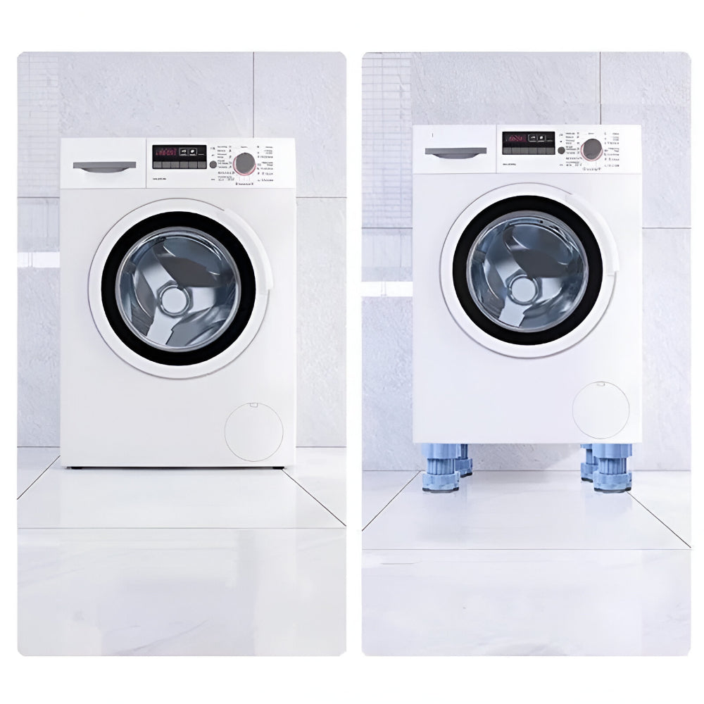 Set van 4 in hoogte verstelbare rubberen matten — antislipverhogingsset voor de wasmachine