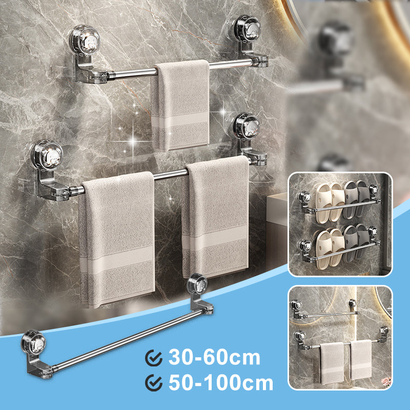 Drill-Free Towel Rack for Organized Bathroom Storage