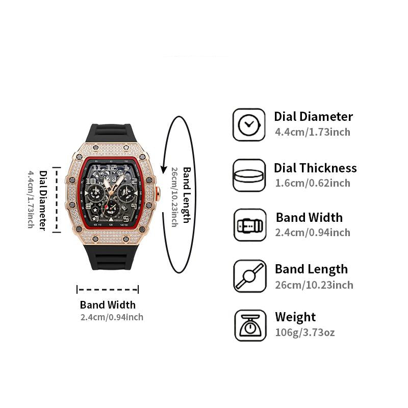 Elegant Timepiece with Brilliant Rhinestone Embellishments