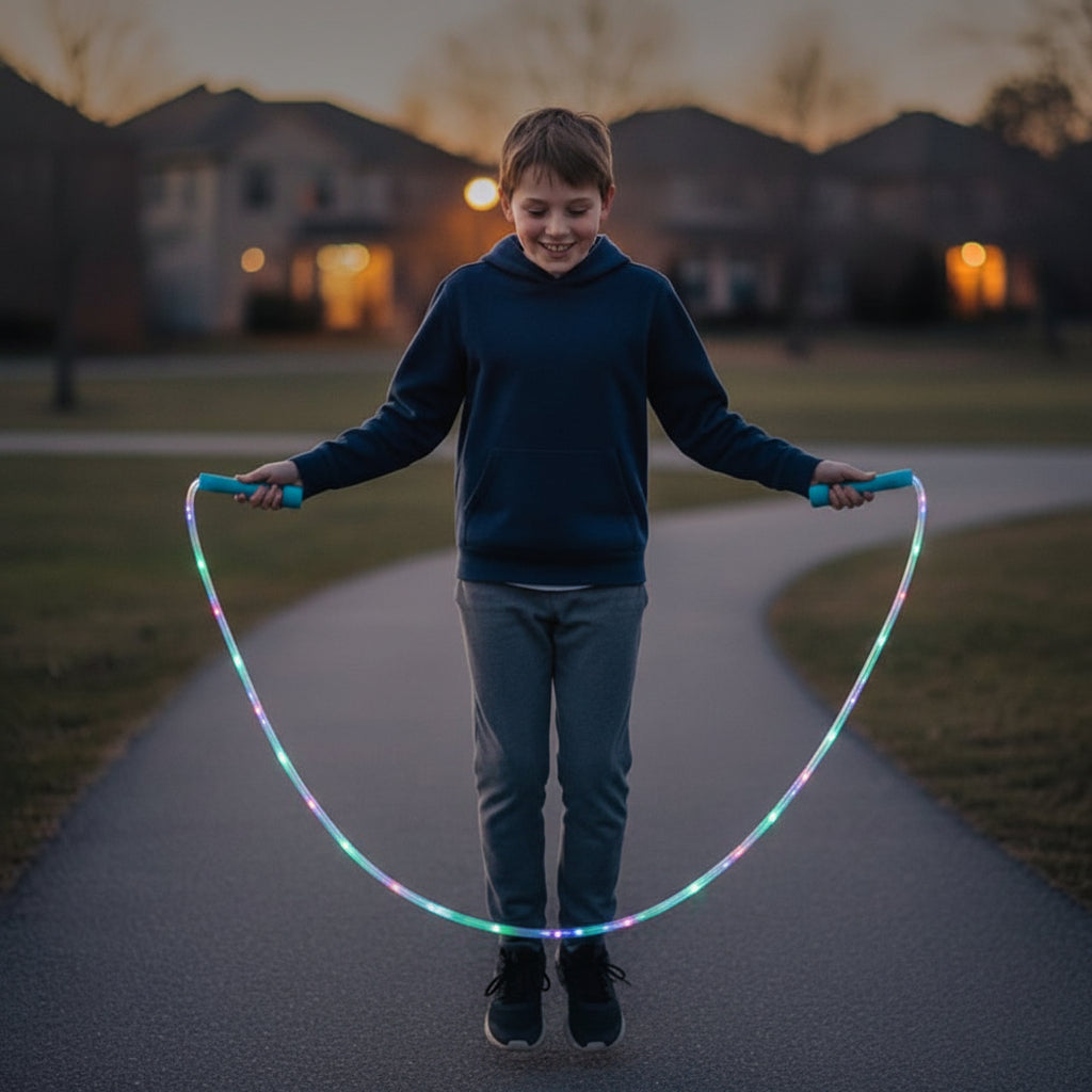 حبل نط مزود بإضاءة LED — حبل قابل للتعديل