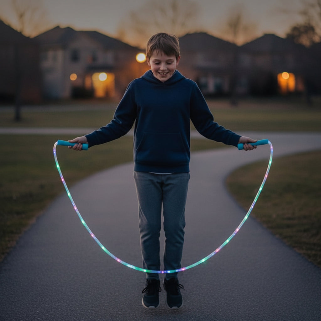 حبل نط مزود بإضاءة LED — حبل قابل للتعديل