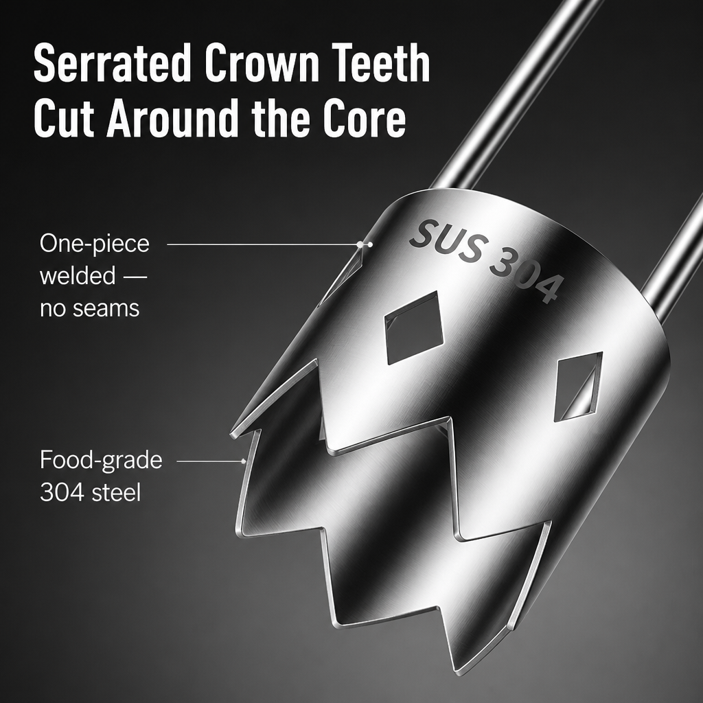 SteelCore — 一拧即可去除辣椒、苹果和梨的果核，不留种子残渣 - Esilora