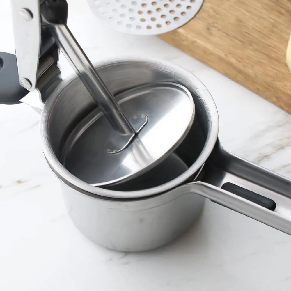 Stainless Steel Potato Masher with 3 Discs for Different Textures - Esilora