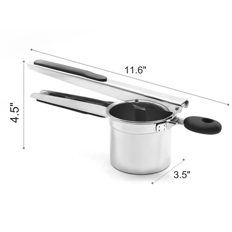 Stainless Steel Potato Masher with 3 Discs for Different Textures - Esilora