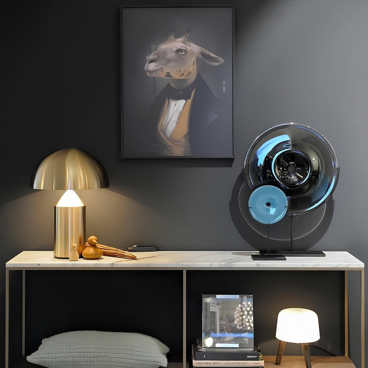 Modern LED-bordslampa - dimbar metalldesign