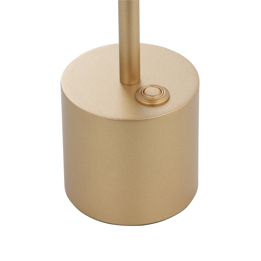مصباح طاولة LED ذهبي عصري — محمول، قابل لتعتيم الإضاءة باللمس