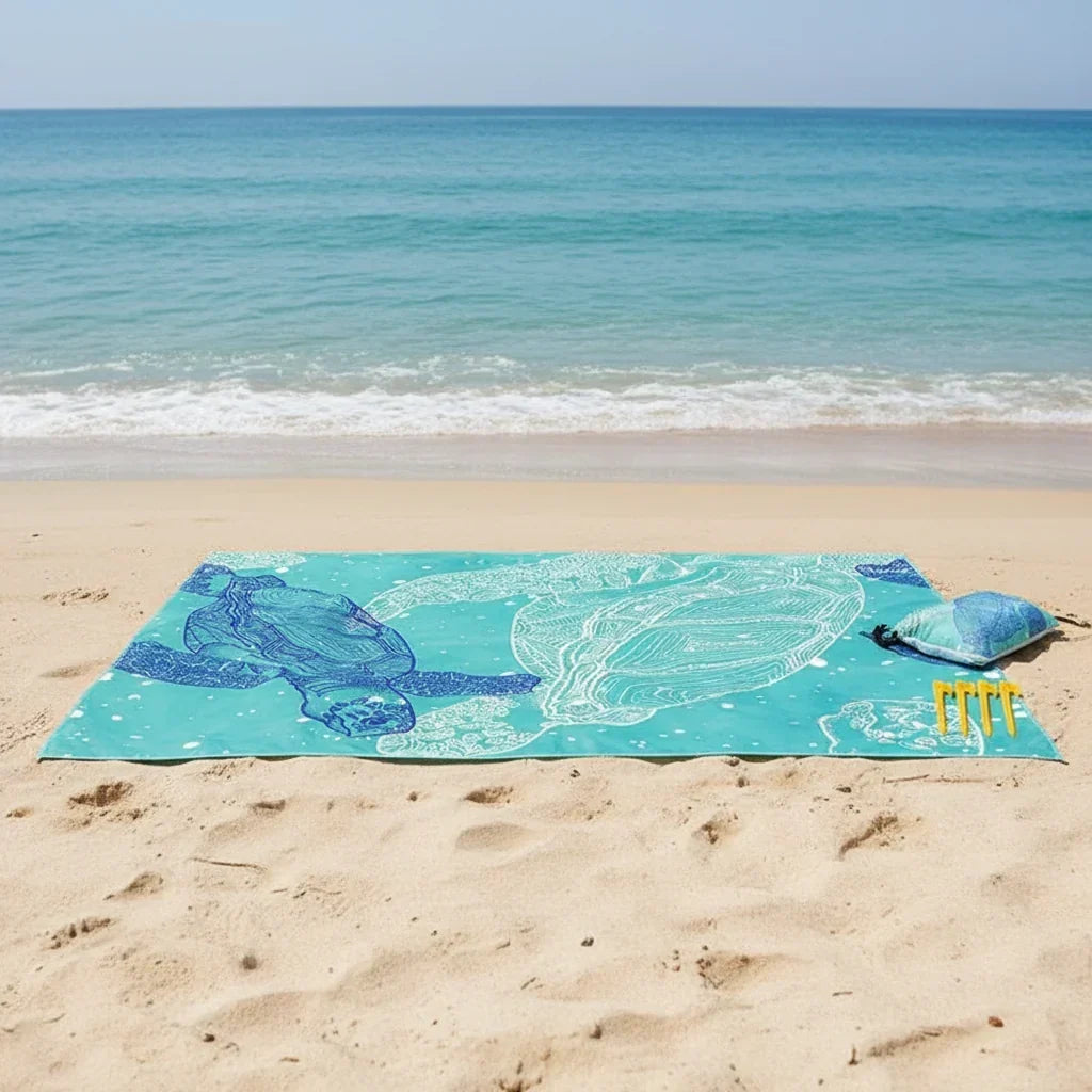 Tapis de plage léger et pliable — Conception sans sable