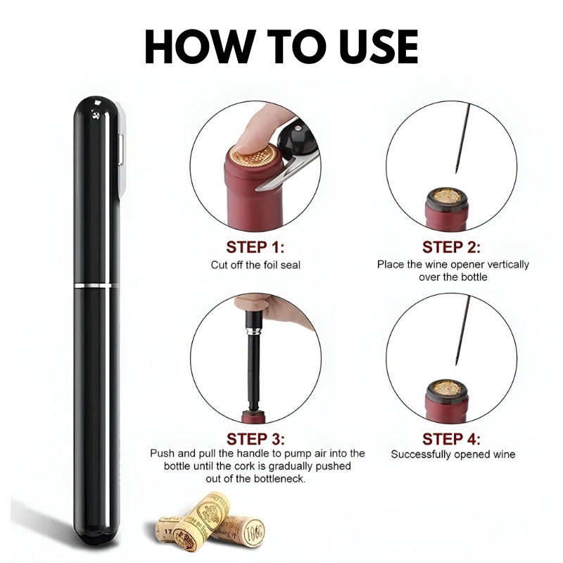 AeroCork Air Pressure Wine Opener Wine Bottle Accessory