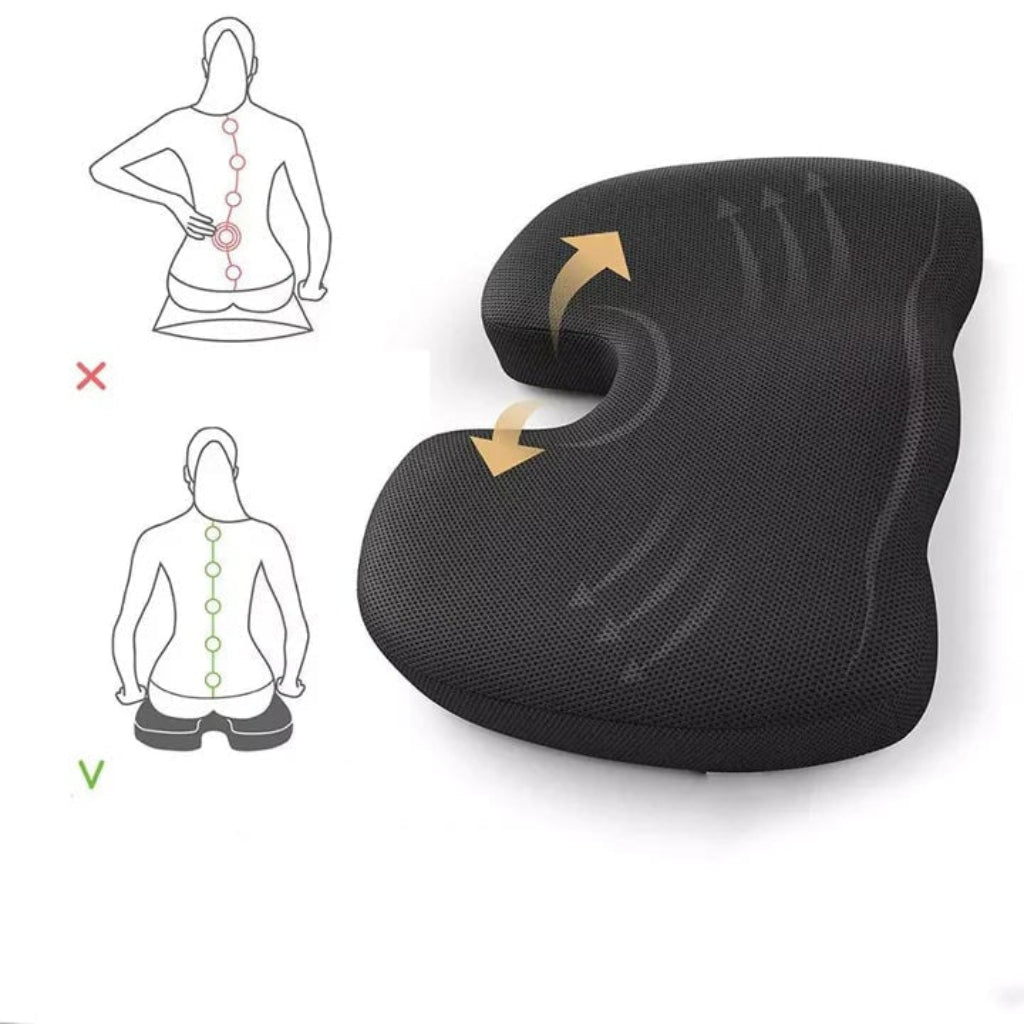 Ergonomisk sittdyna för stol - mjuk, halkfri tryckavlastning