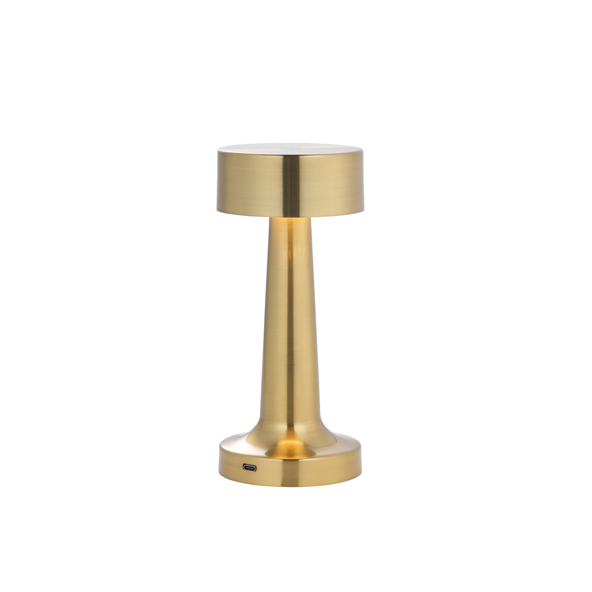 Modern Gold Metal LED Table Lamp — Cordless Touch Dimming