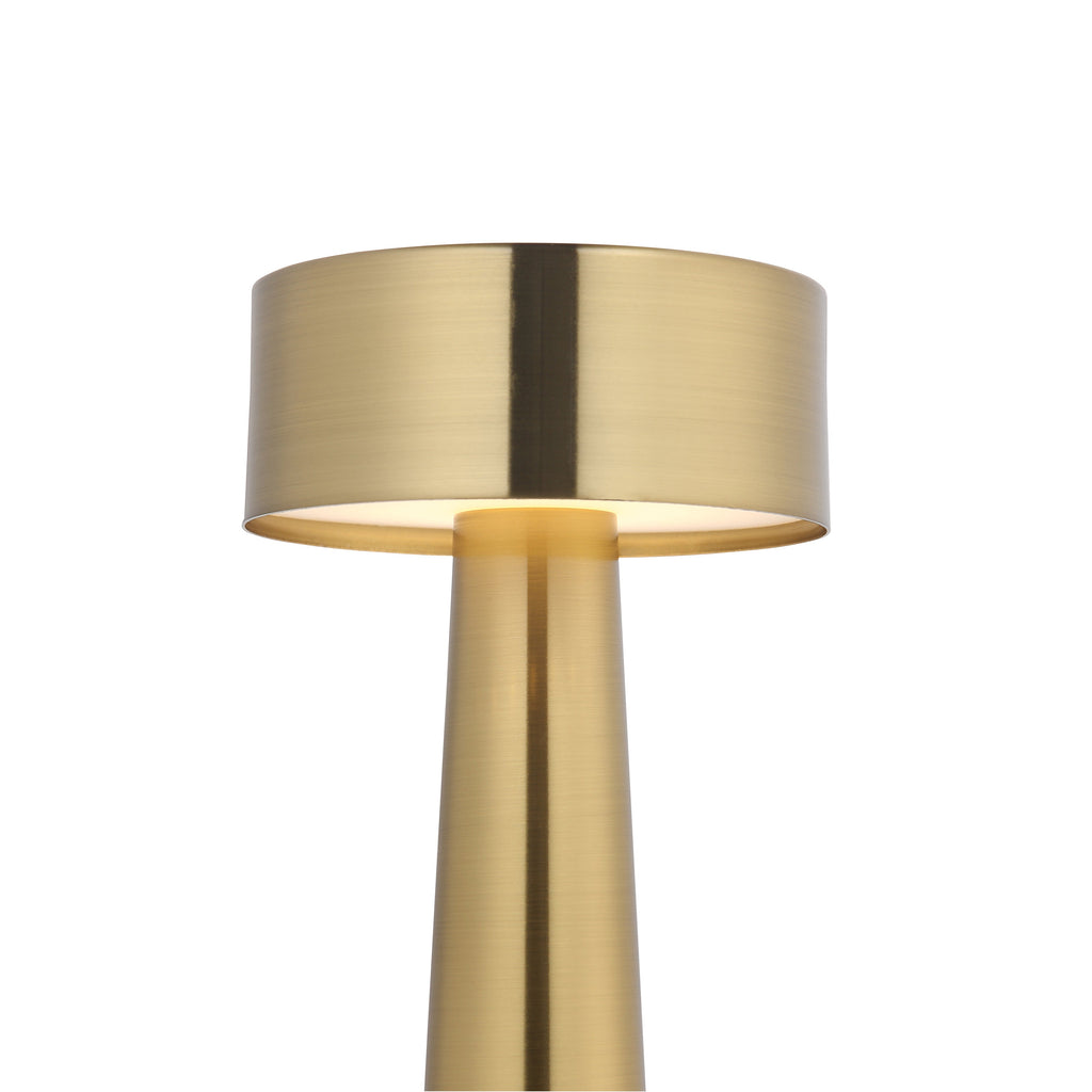 Modern Gold Metal LED Table Lamp — Cordless Touch Dimming
