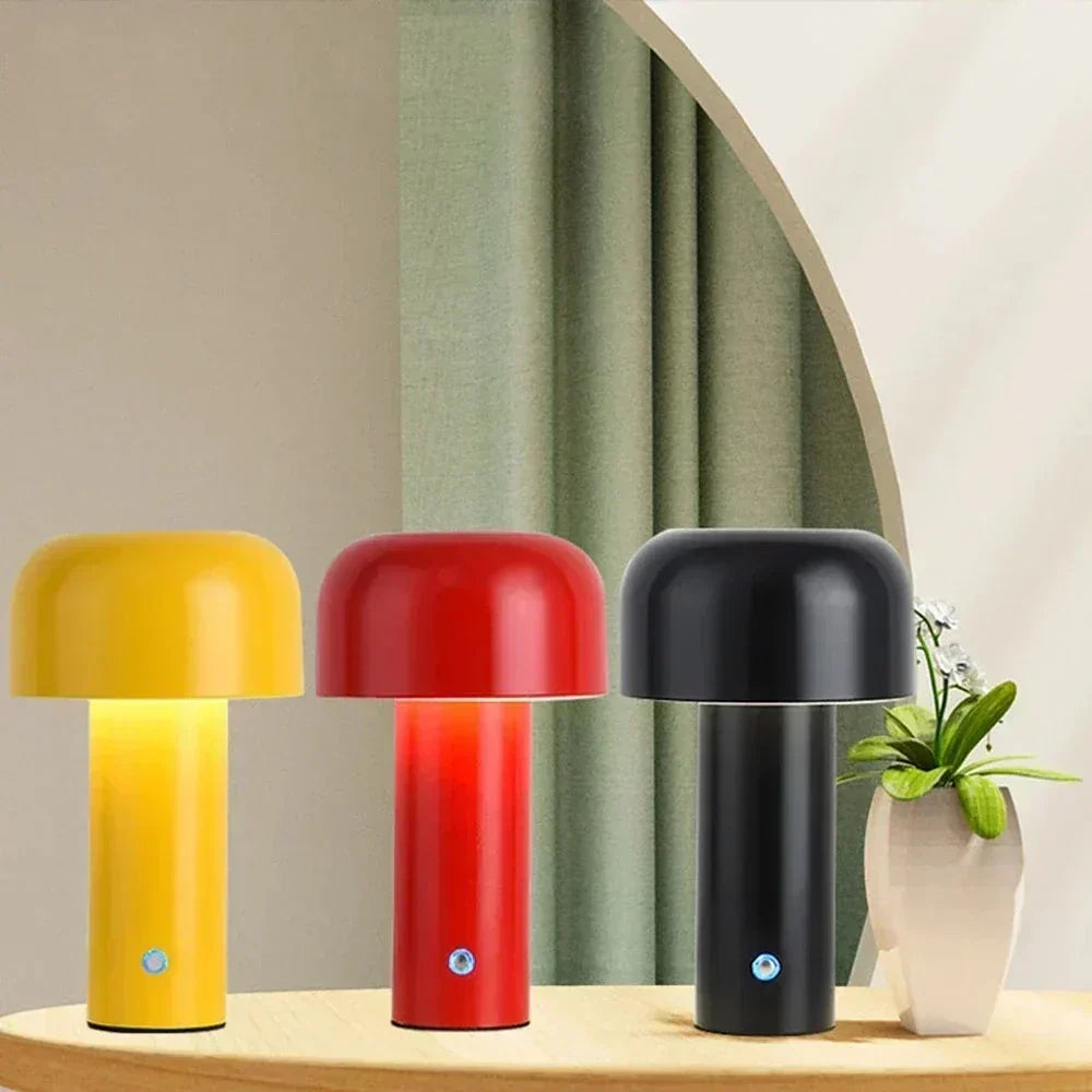 مصباح طاولة LED محمول قابل لإعادة الشحن عبر USB — عصري، 3 درجات حرارة لونية