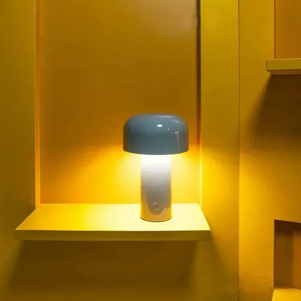 مصباح طاولة LED محمول قابل لإعادة الشحن عبر USB — عصري، 3 درجات حرارة لونية