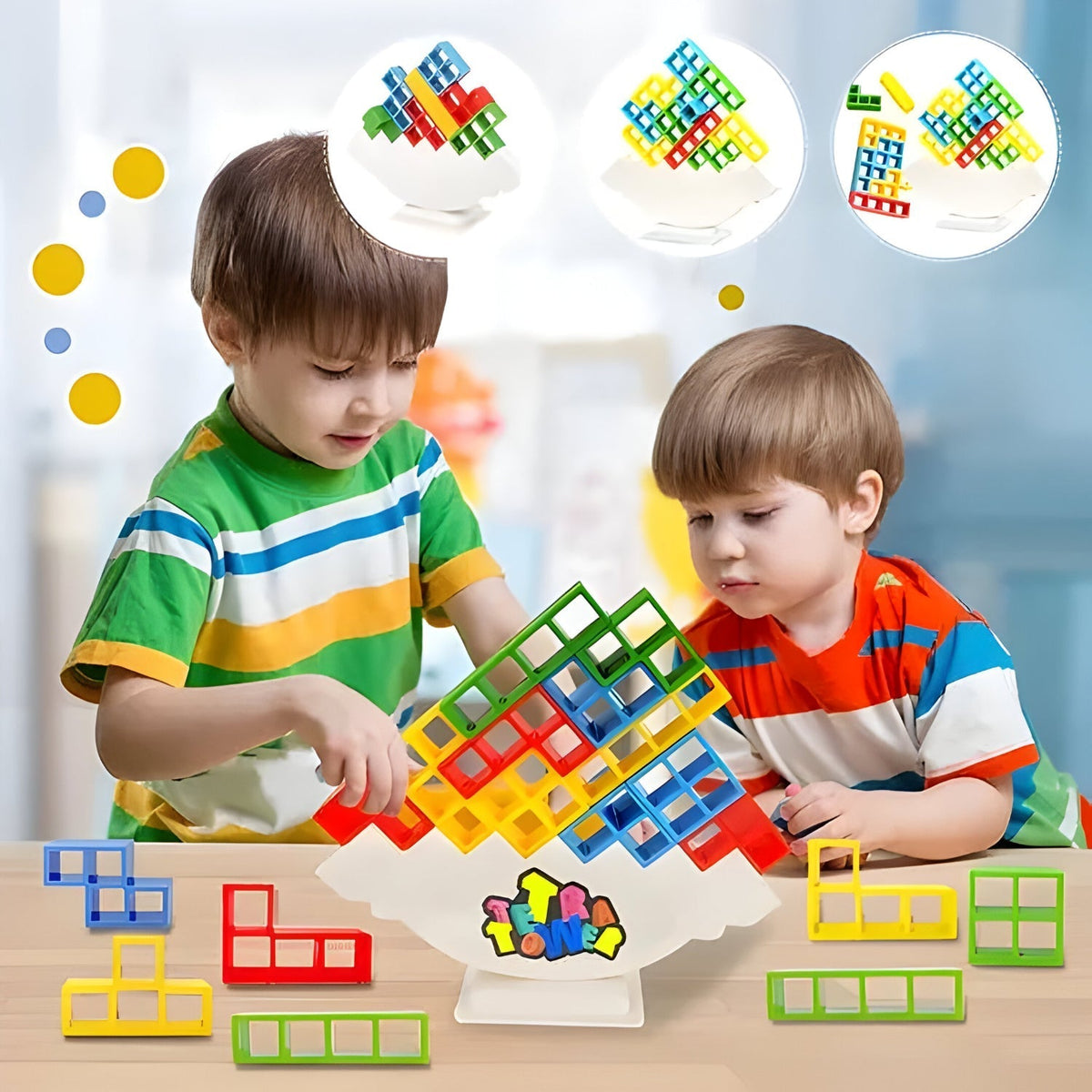 Gravity Balance Tower Stacker — Interlocking Geometric Block Puzzle