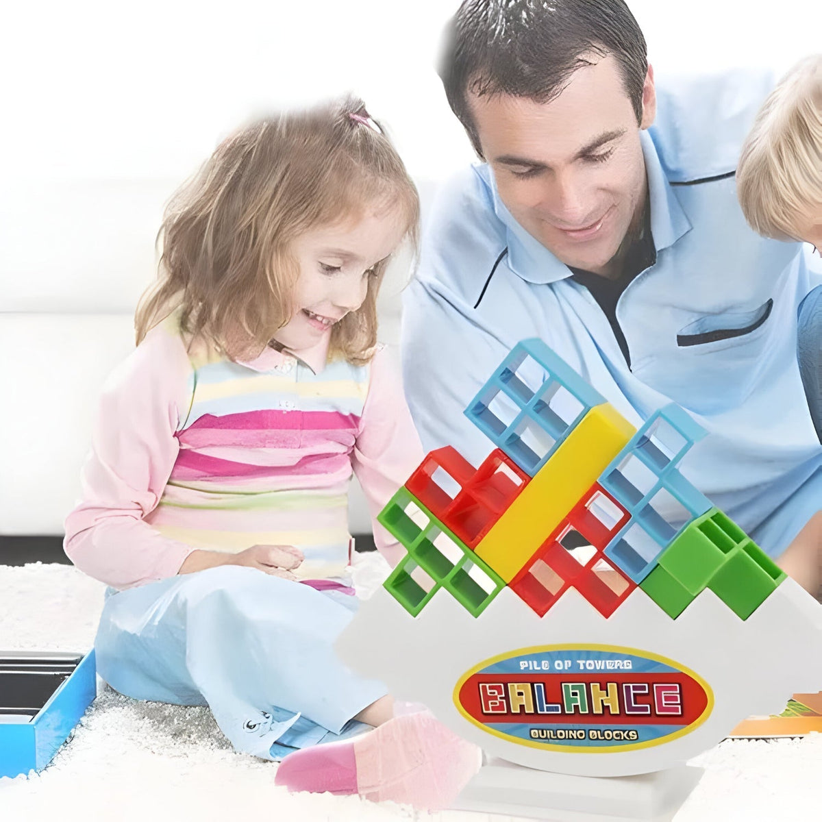 Gravity Balance Tower Stacker — Interlocking Geometric Block Puzzle